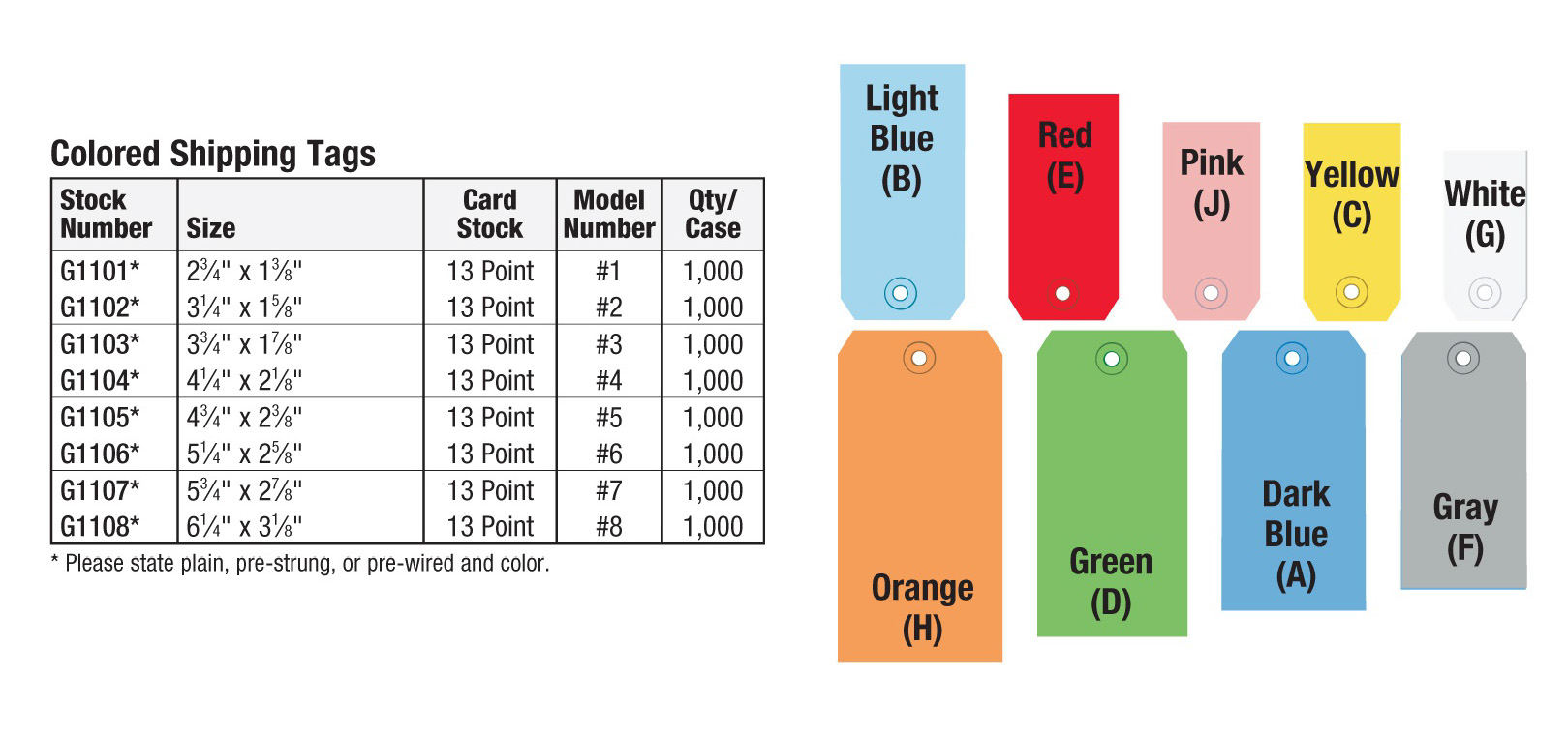 Colored Shipping Tags  