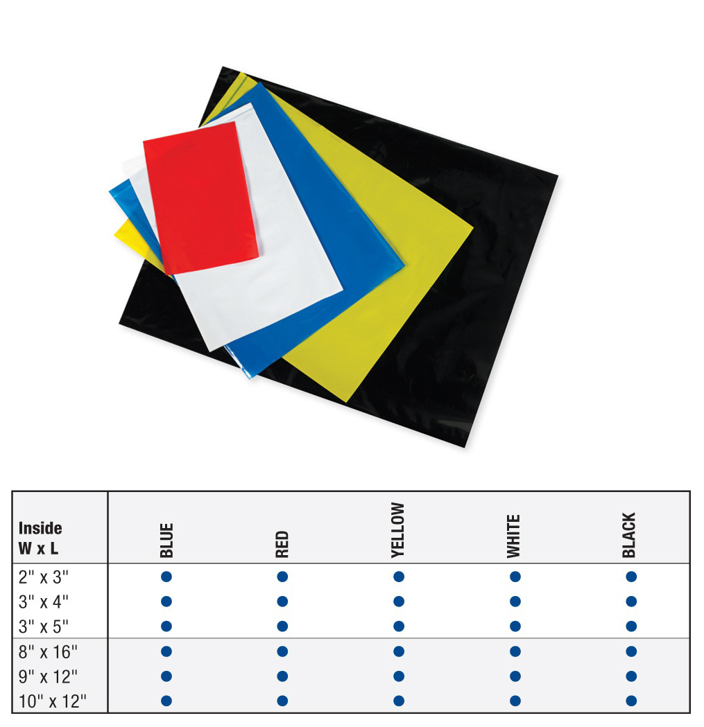 Colored Flat Poly Bags reseller